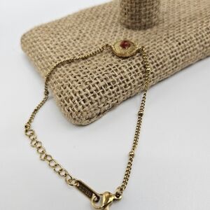 🆕️Vintage Color red Natural Stone Bracelet Stainless Steel Bracelet